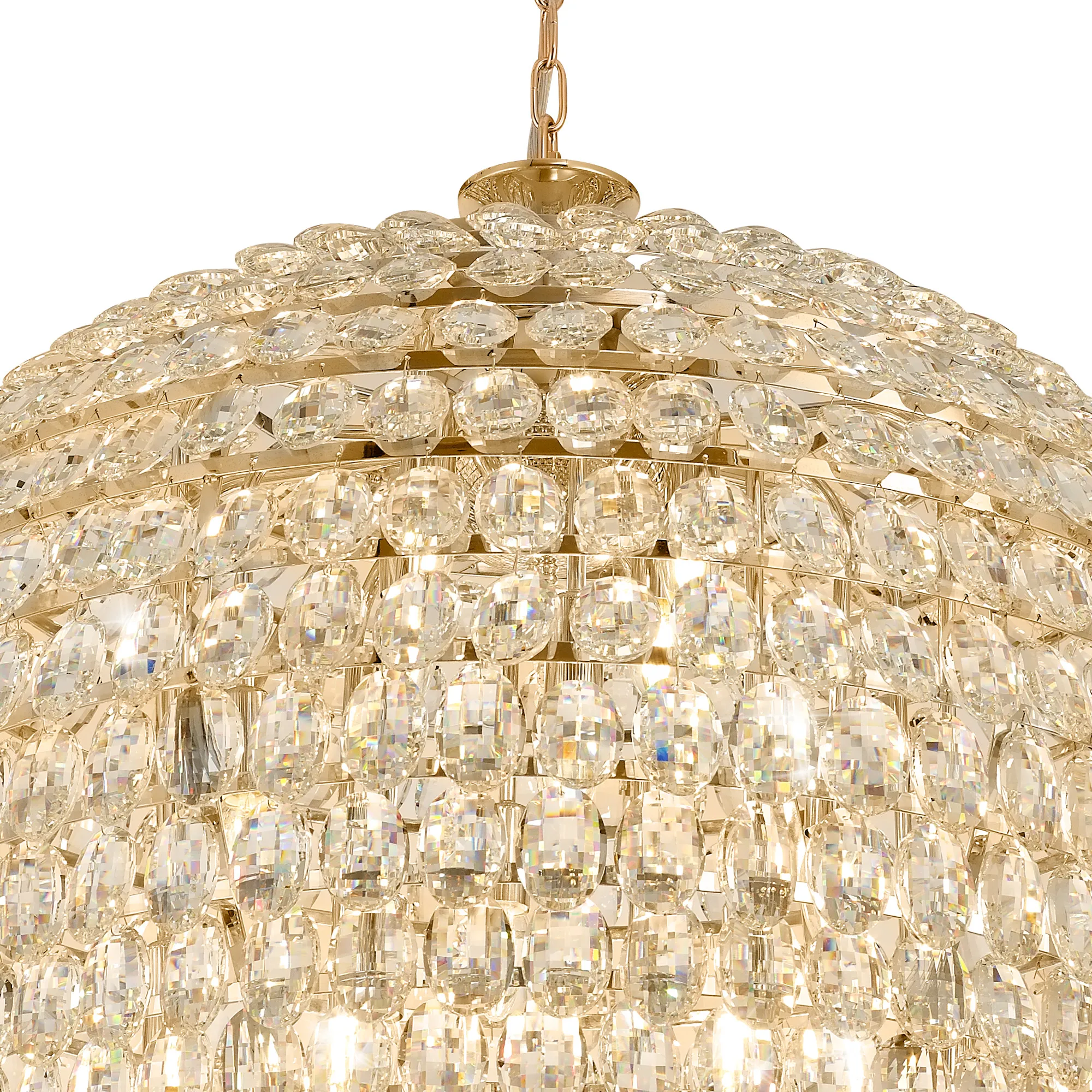 Coniston Pendant 16 Light (46kg) French Gold IL32811  Diyas Coniston French Gold